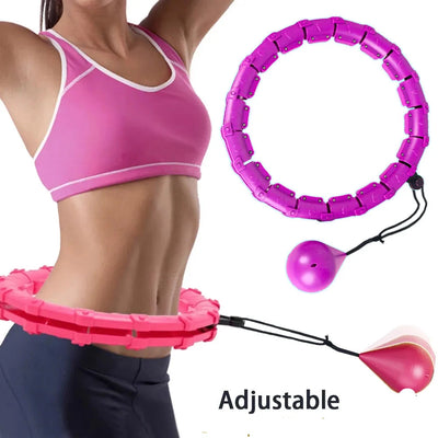 Hula hop deportivos ajustables, Aros deportivos ajustables para ejercicio abdominal, aro de Fitness desmontable para perder peso - EBEPEX