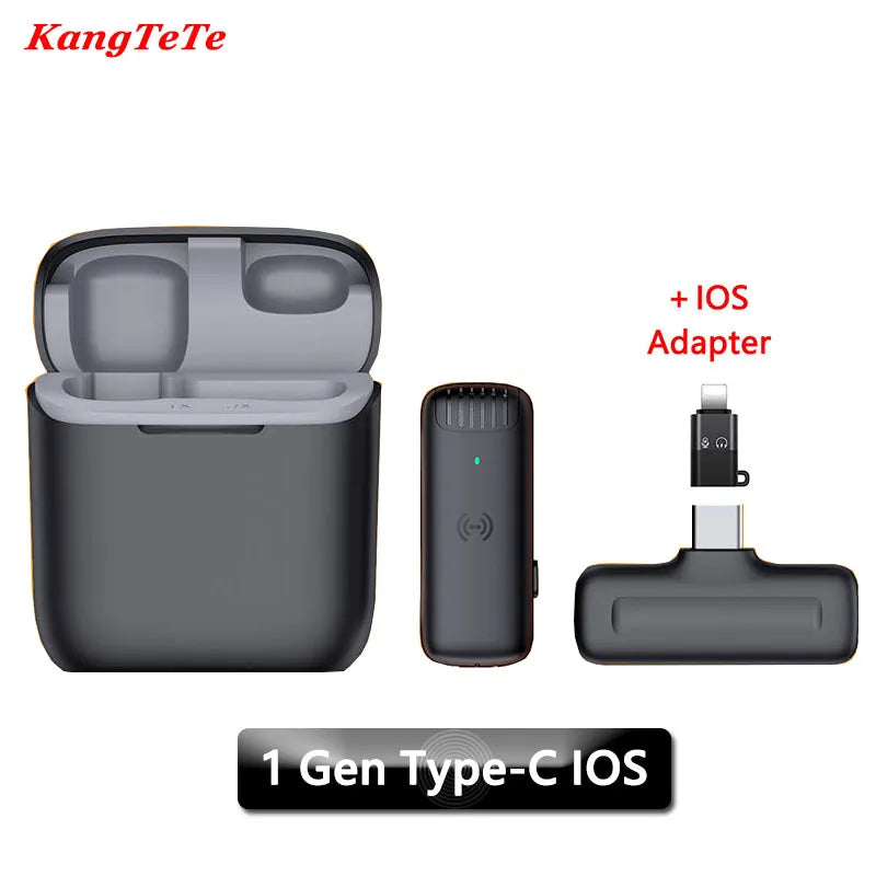 Minimicrófono portátil inalámbrico para iPhone y Android con caja de carga - EBEPEX