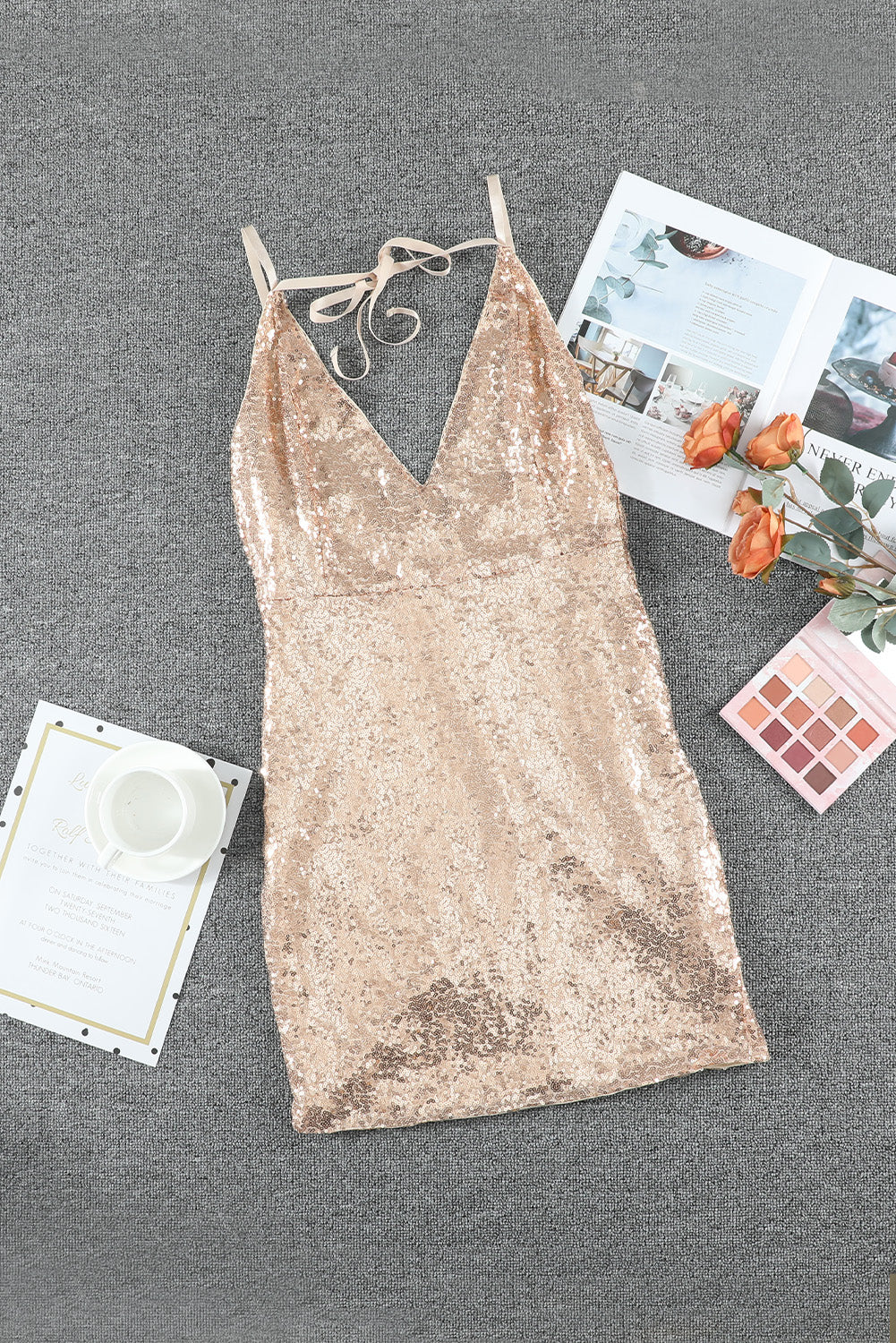 Glitter Sequin Mini Dress - EBEPEX