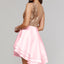 Heart Broken Pink Gold Sequin Multi Layer Skater Dress - EBEPEX