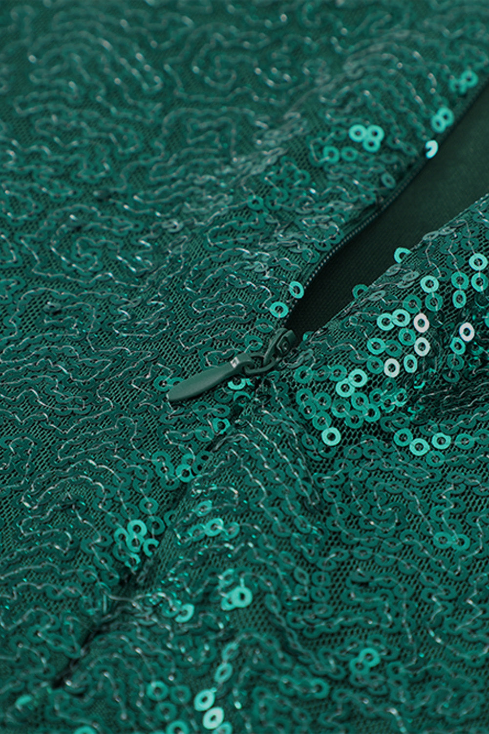 Green Glitter Sequin Mini Dress - EBEPEX