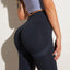 Black Slim Fit Hip Push Up High Waist Yoga Sport Shorts - EBEPEX