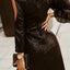 Black Slit Sleeves Sequin Dress - EBEPEX