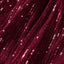 Wine Red Loose Long Sleeve Sequin Dress with Sash - EBEPEX