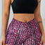 Red Printed High Waist Lift Up Yoga Shorts - EBEPEX