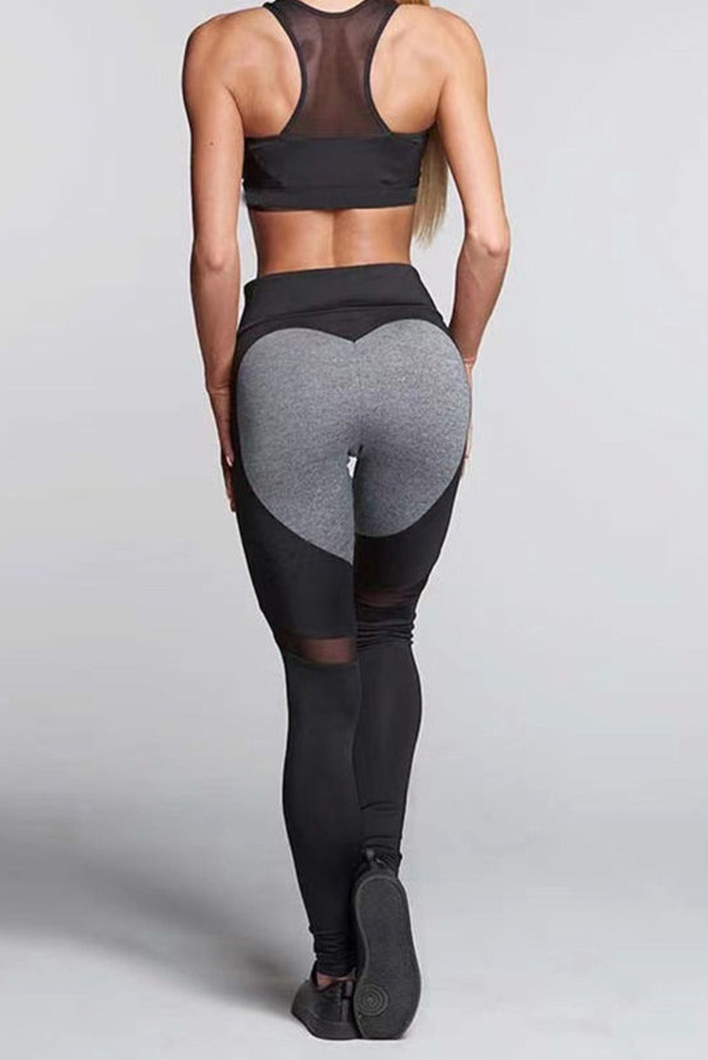 High Waist Colorblock Butt Lift Fitness Sports Yoga Leggings - EBEPEX