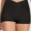 Pantalones cortos negros de cintura alta para levantar glúteos - EBEPEX