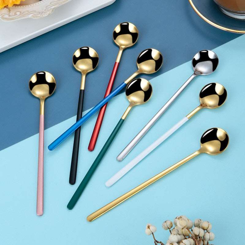 Cucharillas de te largas de color