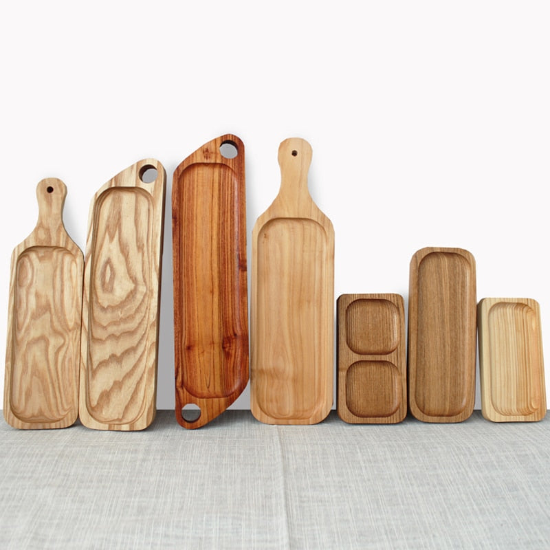 Platos de comida en madera estilo japones - EBEPEX