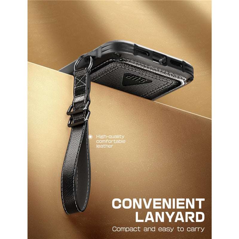 Funda decorada de cuero para iPhone 12