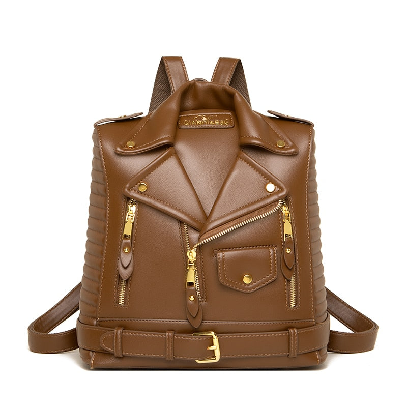 Mochila en forma de Jacket de cuero para mujer - EBEPEX