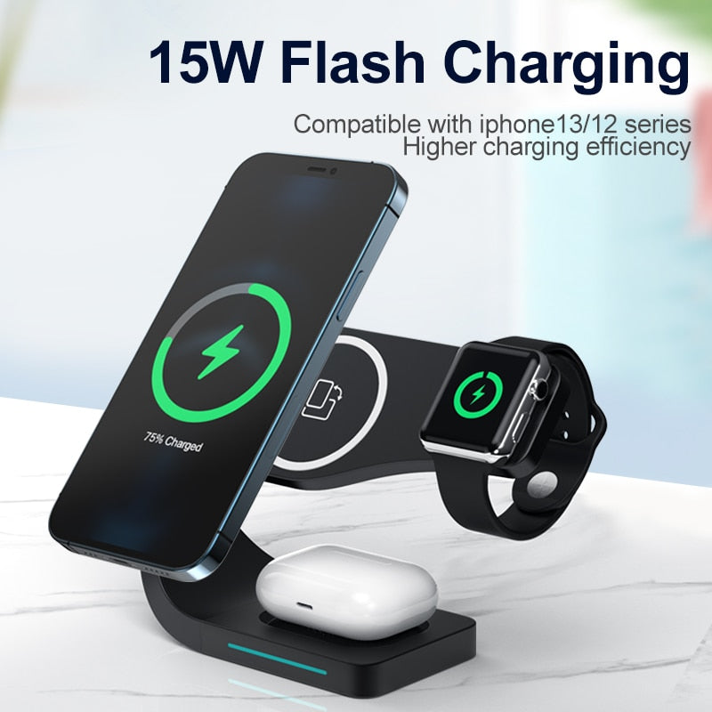Cargador de iPhone inalámbrico 4 en 1 - EBEPEX