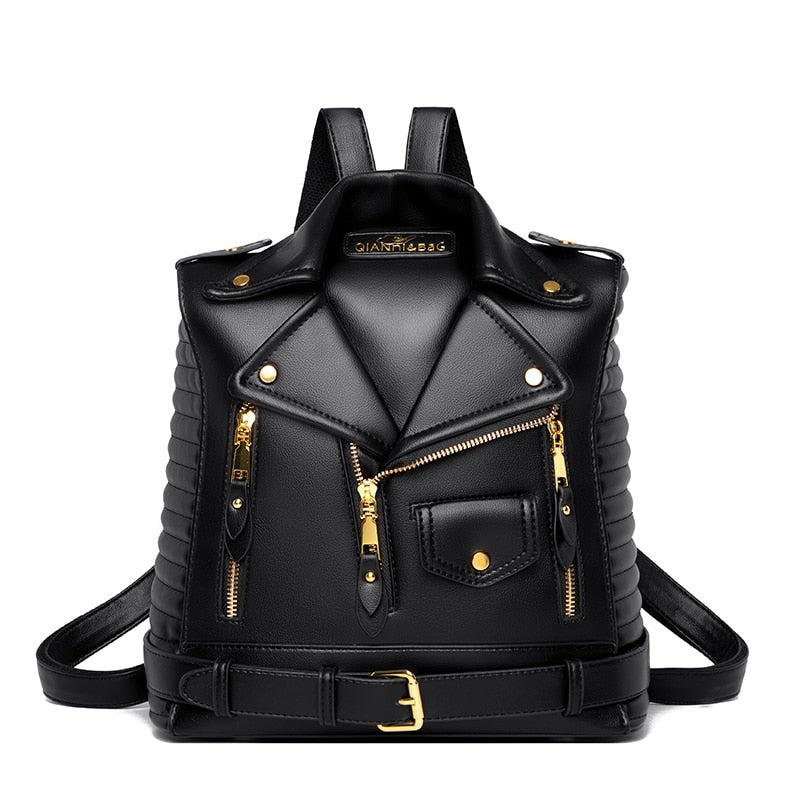 Mochila en forma de Jacket de cuero para mujer - EBEPEX