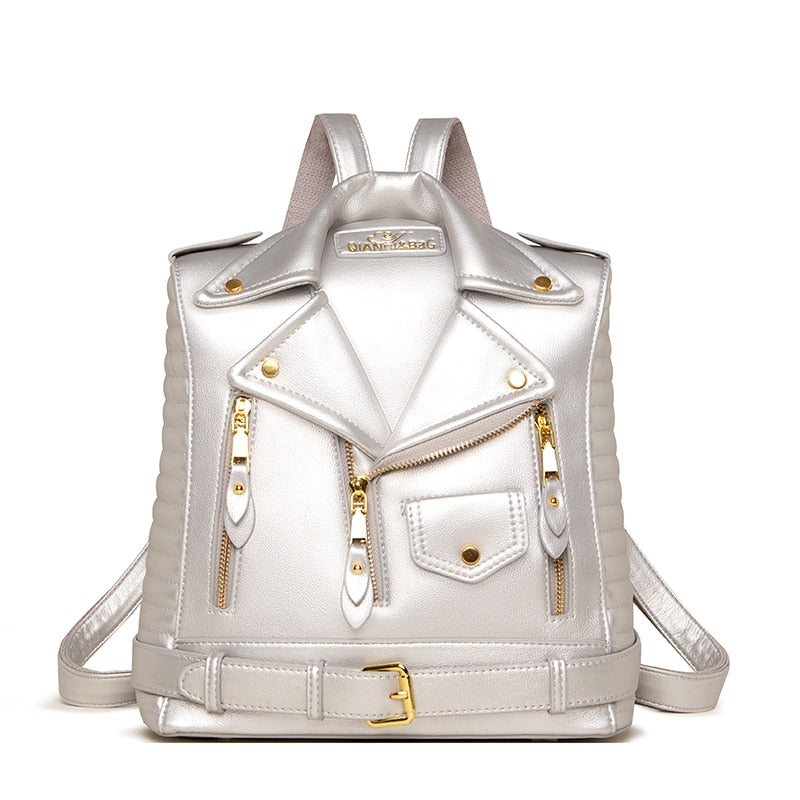Mochila en forma de Jacket de cuero para mujer - EBEPEX
