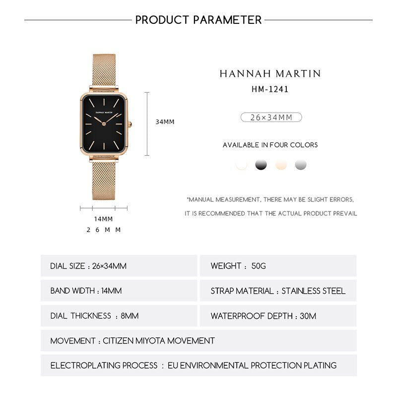 Reloj de moda plano rectangular - EBEPEX