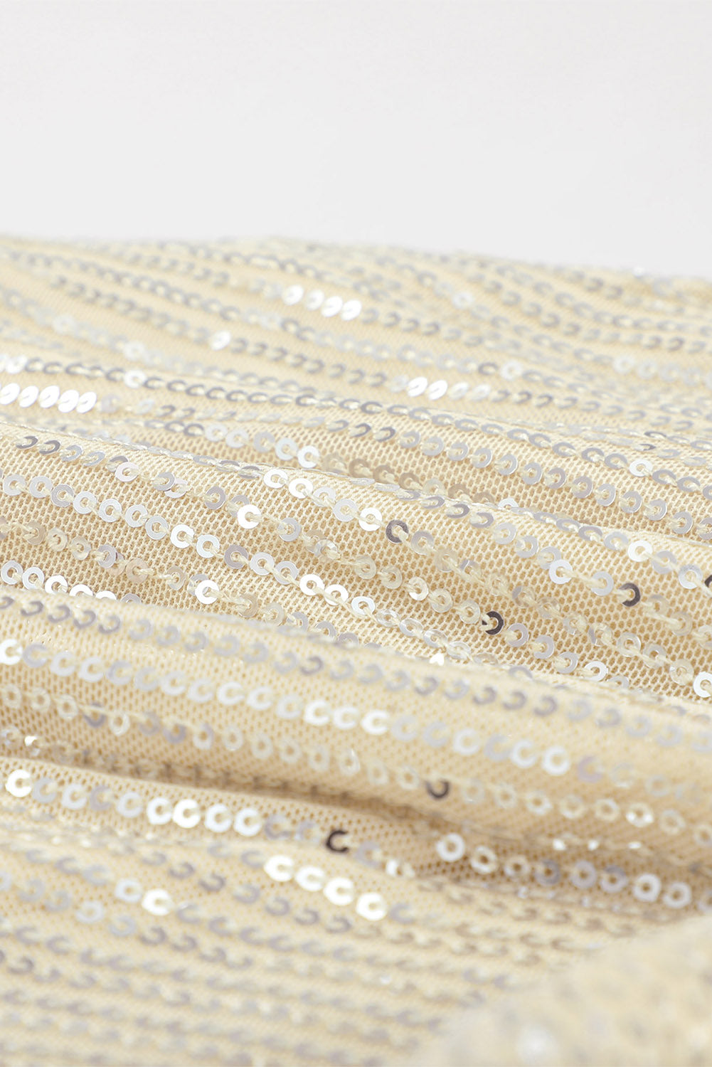 Golden V Neck Bodycon Sequin Dress - EBEPEX