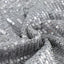 Gray Sequin Deep V Neck Side Shirring Long Sleeve Mini Dress - EBEPEX