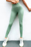 Green High Waist Sports Yoga Leggings