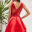 Heart Broken Red Gold Sequin Multi Layer Skater Dress - EBEPEX