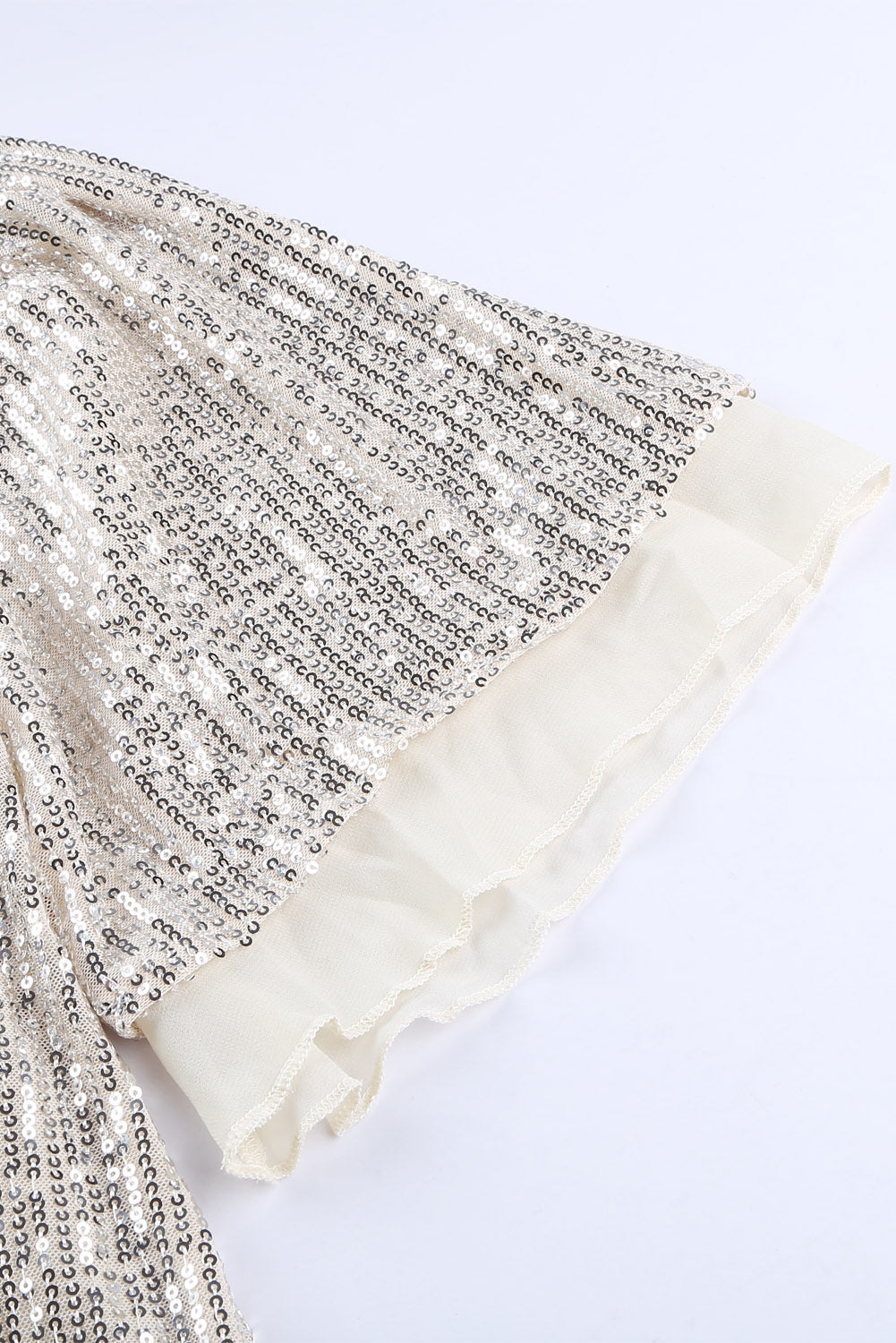 Silvery Sequin Shift Mini Dress - EBEPEX