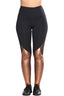 Gold Metallic Bottom Detail Active Stretch Leggings