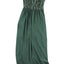 Green Sequin Lines Bodice High Waist Gown