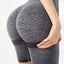 Gray Slim Fit Hip Push Up High Waist Yoga Sport Shorts - EBEPEX