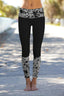 Black Mercury Printed Details Leggings Yoga Pants